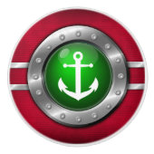 Nautische Porthole-Schubknöpfe Keramikknauf (Vorderseite)