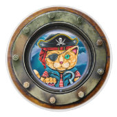 Nautische Porthole-Schubknöpfe Keramikknauf (Vorderseite)