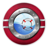 Nautische Porthole-Schubknöpfe Keramikknauf (Vorderseite)