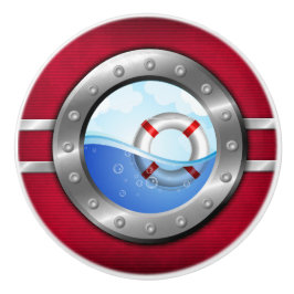 Nautische Porthole-Schubknöpfe Keramikknauf