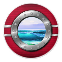 Nautische Porthole-Schubknöpfe Keramikknauf