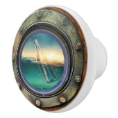 Nautische Porthole-Schubknöpfe Keramikknauf (Rechts)