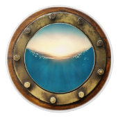 Nautische Porthole-Schubknöpfe Keramikknauf (Vorderseite)