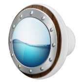 Nautische Porthole-Schubknöpfe Keramikknauf (Rechts)
