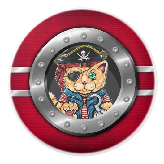 Nautische Porthole-Schubknöpfe Keramikknauf (Vorderseite)