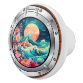 Nautische Porthole-Schubknöpfe Keramikknauf (Rechts)