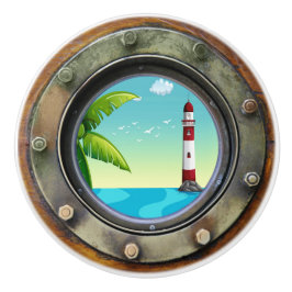 Nautische Porthole-Schubknöpfe Keramikknauf