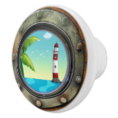 Nautische Porthole-Schubknöpfe Keramikknauf (Rechts)