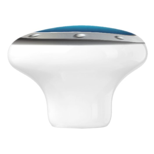 Nautische Porthole-Schubknöpfe Keramikknauf (Seitenansicht)