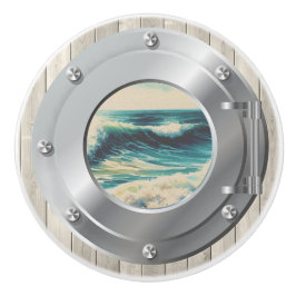 Nautische Porthole-Schubknöpfe Keramikknauf