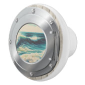 Nautische Porthole-Schubknöpfe Keramikknauf (Rechts)