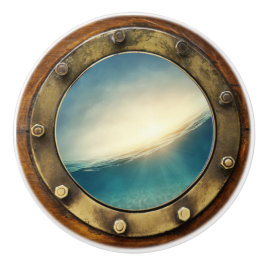 Nautische Porthole-Schubknöpfe Keramikknauf