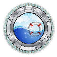 Nautische Porthole-Schubknöpfe