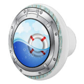 Nautische Porthole-Schubknöpfe Keramikknauf (Rechts)