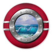 Nautische Porthole-Schubknöpfe Keramikknauf (Vorderseite)