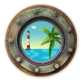 Nautische Porthole-Schubknöpfe Keramikknauf (Vorderseite)