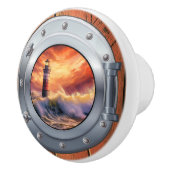 Nautische Porthole-Schubknöpfe Keramikknauf (Rechts)