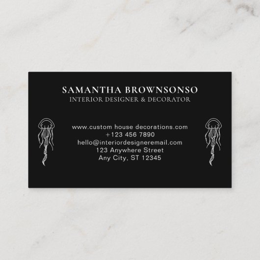 Nautische Qualle Visitenkarte (Rückseite)