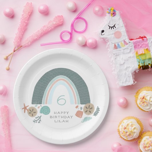 Nautische Regenbogenpartei unter dem Meer Pappteller (Party)