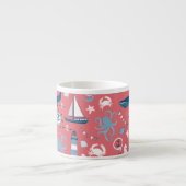 Nautische Rose Espressotasse (Vorderseite)