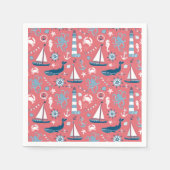 Nautische Rose Serviette (Vorderseite)