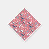 Nautische Rose Serviette (Ecke)