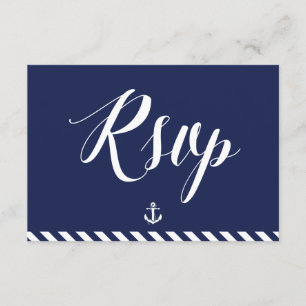 Nautische RSVP-Karten für das Hochzeitsehen mit St RSVP Karte