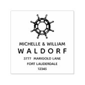 Nautische Rücksendeadresse an der Küste Permastempel (Design)