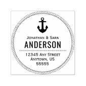 Nautische Rücksendeadresse und Anker Permastempel (Design)