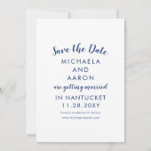 Nautische Save the Date-Karte für die Ankerblume Date (Rückseite)