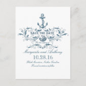 nautische Save the Date Postkarten (Vorderseite)