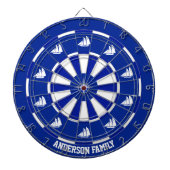 Nautische Schiffe auf Navy Blue & White Dartscheibe (vorne)