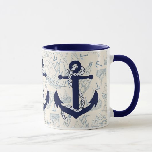 NAUTISCHE SCHIFFE TASSE (Rechts)