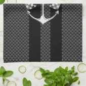 Nautische Schifffahrt in der Dekoration für Kohlen Küchentuch (Gefaltet)