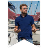 Nautische (Schiffrad) Birthday Bunting Flags Wimpelkette (Erste Fahne)