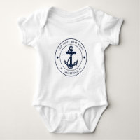 Nautische Schiffsname Navy Blue Anchor Schiff Cust