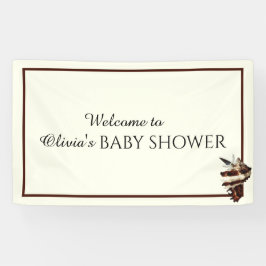 Nautische Schmetterlinge unter der Muschel Banner