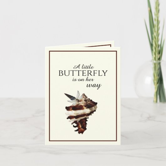 Nautische Schmetterlinge unter der Muschel Einladung (Vorderseite)