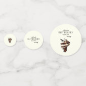 Nautische Schmetterlinge unter der Muschel Konfetti (Vorderseiten)