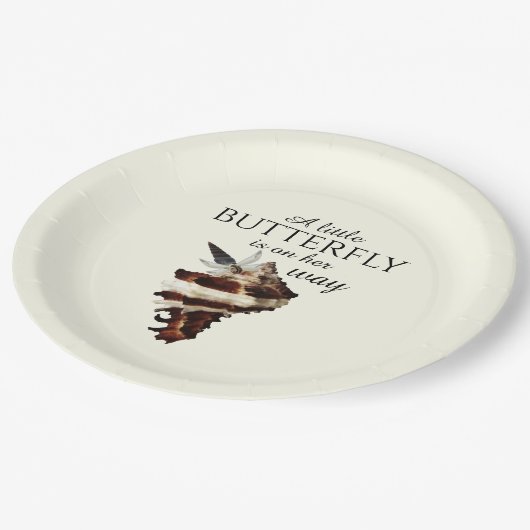 Nautische Schmetterlinge unter der Muschel Pappteller (Schrägansicht)