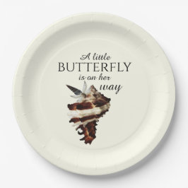 Nautische Schmetterlinge unter der Muschel Pappteller