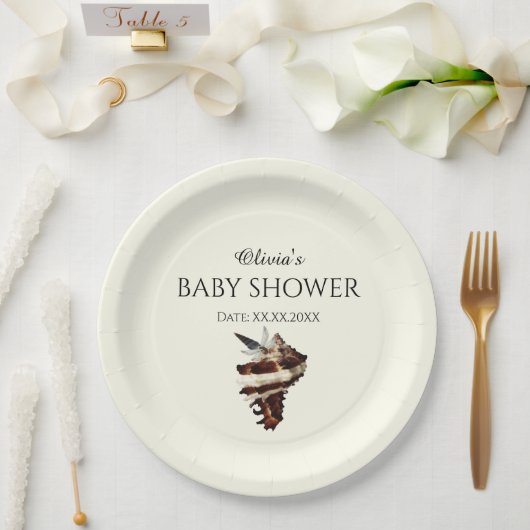 Nautische Schmetterlinge unter der Muschel Pappteller (Hochzeit)