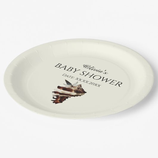 Nautische Schmetterlinge unter der Muschel Pappteller (Schrägansicht)