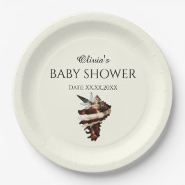 Nautische Schmetterlinge unter der Muschel Pappteller