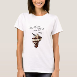 Nautische Schmetterlinge unter der Muschel T-Shirt
