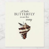 Nautische Schmetterlinge unter der Muschel Weinetikett (Einzelnes Label)