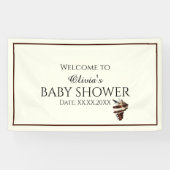 Nautische Schmetterlingskulisse unter der Muschel Banner (Horizontal)