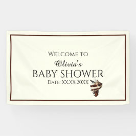 Nautische Schmetterlingskulisse unter der Muschel Banner