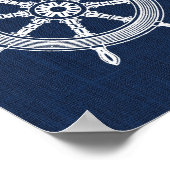 Nautische Schrift auf Schiffskrafträdern Poster (Ecke)