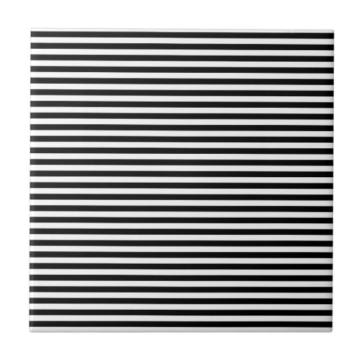 Nautische schwarze Streifen Fliese (Vorderseite)